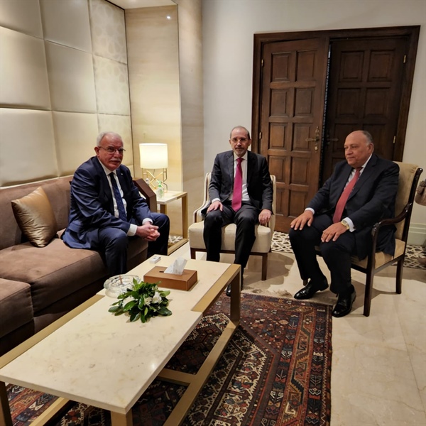 المالكي وشكري والصفدي يبحثون مستجدات القضية الفلسطينية