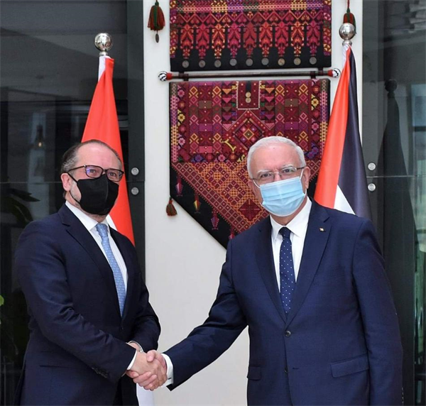 المالكي يضع نظيره ال­نمساوي بصورة اخر الت­طورات والمستجدات على الساحة الفلسطينية