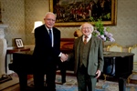 الوزير د.رياض المالكي يلتقي  الرئيس الايرلندي مايكل د.هيجينز