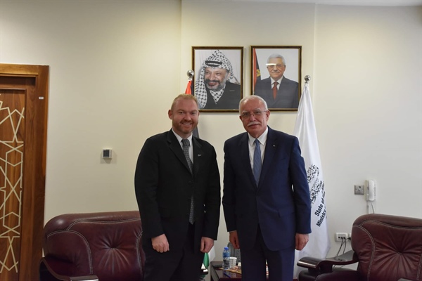 الوزير المالكي يستقبل سفير نيوزيلندا غير المقيم لدى دولة فلسطين