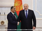 السفير د. احمد المذبوح يسلم اوراق اعتماده الى رئيس جمهورية بيلاروس