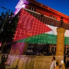 إضاءة ألوان علم فلسطين على أحد معالم العاصمة الأرجنتينية بمناسبة الذكرى الرابعة والثلاثون لإعلان الاستقلال