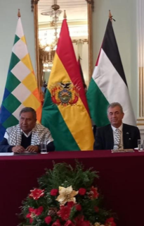 بوليفيا تؤكد تضامنها مع فلسطين وحق شعبها في تقرير المصير