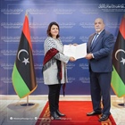 وزيرة الخارجية والتعاون الدولي الليبية تستقبل القائم بالأعمال الفلسطيني لدى ليبيا السيد محمد الرحال