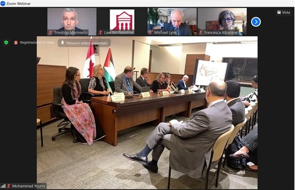 ندوة خاصة في مبنى البرلمان الكندي تناقش مسؤولية كندا اتجاه فلسطين بموجب القانون الدولي