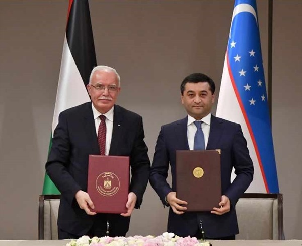 المالكي يوقع مع نظيره الأوزبكي أول اتفاقية تعاون بين دولة فلسطين وجمهورية اوزباكستان