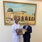 السفير غنام يستقبل أمين عام مجلس الشورى القطري ورئيس جمعية الأمناء العامين للبرلمانات العربية