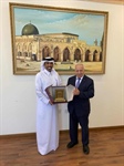 السفير غنام يستقبل أمين عام مجلس الشورى القطري ورئيس جمعية الأمناء العامين للبرلمانات العربية