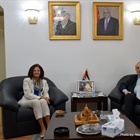 السفير خالد عارف يستقبل القائم بالأعمال اللبناني ميرنا خولي