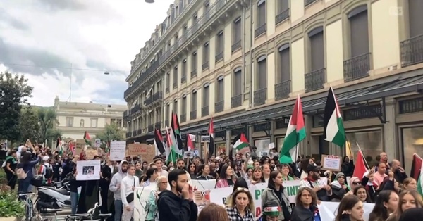 مظاهرات في عدة مدن سويسرية تنديدا بالعدوان على غزة